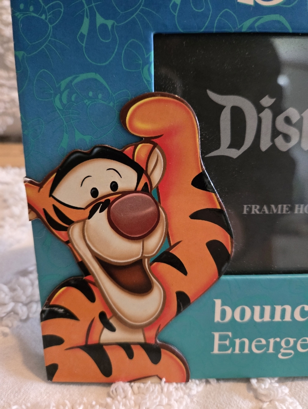 Disneyland Disney Teal & Blue Tigger Bouncy Picture Frame Holds 3 1/2 x 5 Photo - Picture 3 of 9